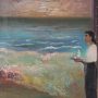 Die Kellnerin, Öl auf Leinwand, 50×70 cm, 1991